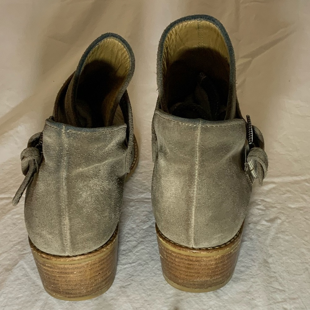 Stuart Weizman - Tan Suede Ankle Boot With Strap … - image 7